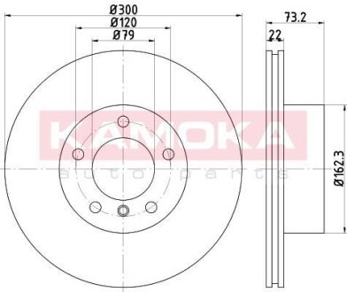 Гальмiвнi диски BMW 1 (F20)/3 (F30)/4 (F32) 11- KAMOKA 103240