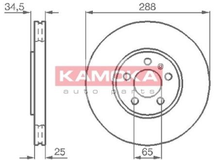 Тормозные диски AUDI A3 96-01/SKODA OCTAVIA 96-/VW GOLF IV 98-05 KAMOKA 1032442