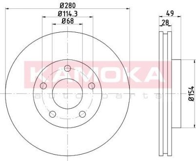 Гальмiвнi диски Nissan Almera/Primera/X-Trail 01-13 KAMOKA 1032498