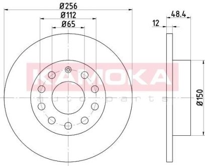 Тормозные диски AUDI A3 03-/SKODA OCTAVIA 04-/SUPERB 08- KAMOKA 1032552