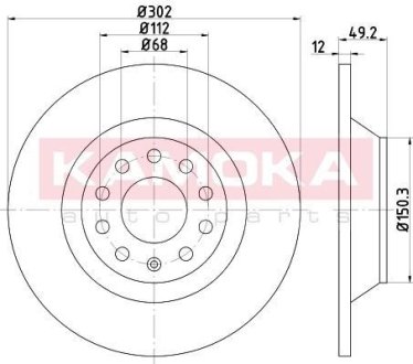 Гальмівні диски AUDI A6 04- KAMOKA 1032616