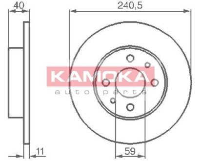 Тормозные диски FIAT CINQUECENTO 91-97/PUNTO 93-99/SEICENTO 98- KAMOKA 103280