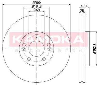 Гальмівні диски HYUNDAI I30 07-/KIA CEED 12- KAMOKA 103289