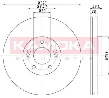 Гальмiвнi диски Hyundai i40/ix35 11-/Tucson 15-/Kia Ceed 12- KAMOKA 103296