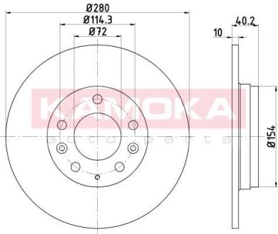 Тормозные диски MAZDA 6 I/II 02- KAMOKA 1033000