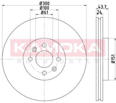 Гальмiвнi диски RENAULT GRAND SCENIC II 03-/SCENIC II 04- KAMOKA 1033026