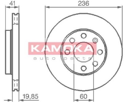 Тормозные диски DAEWOO NEXIA 95-97/LANOS 97- KAMOKA 103302