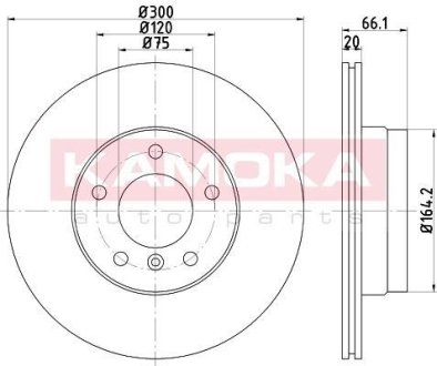 Гальмівні диски BMW 1 (E81/E87) 04-/3 (E90) 05- KAMOKA 1033098