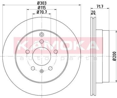 Тормозные диски CHEVROLET CAPTIVA 06-/OPEL ANTARA 06- KAMOKA 1033320