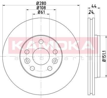 Тормозные диски RENAULT KANGOO 08- KAMOKA 1033466