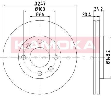 Тормозной диск KAMOKA 103428