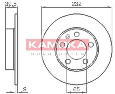 Гальмівні диски AUDI A3 96-01/SKODA OCTAVIA 96-/VW GOLF IV 98-05 KAMOKA 1036068