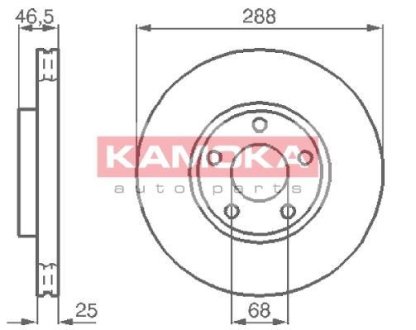 Гальмiвнi диски Audi A4/A6/VW Passat 95-08/Skoda Superb 02-08 KAMOKA 103640