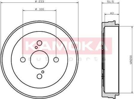 Тормозные барабаны KAMOKA 104028