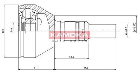 К-т шарнірний привідного валу KAMOKA 6035