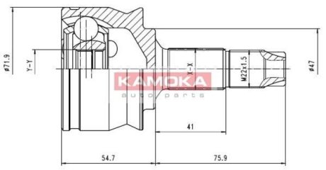 К-т шарнирный приводного вала KAMOKA 6259