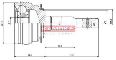 К-т шарнирный приводного вала KAMOKA 6610