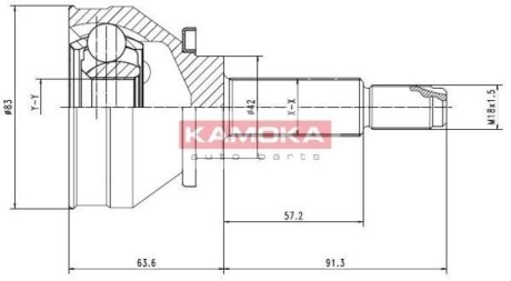 К-т шарнирный приводного вала KAMOKA 6640