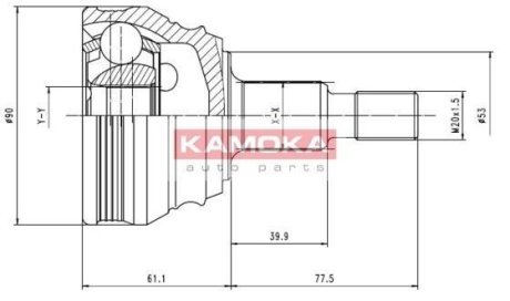 К-т шарнірний привідного валу KAMOKA 6680