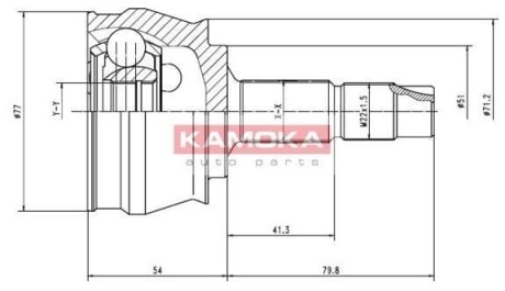 К-т шарнирный приводного вала KAMOKA 6691