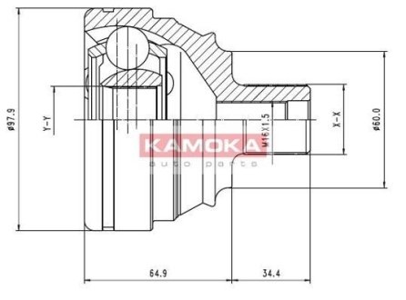 К-т шарнірний привідного валу KAMOKA 6738