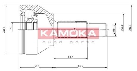 К-т шарнирный приводного вала KAMOKA 7092