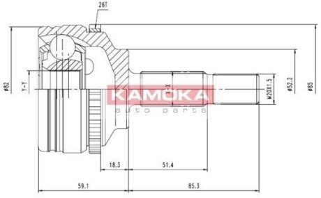 К-т шарнирный приводного вала KAMOKA 7140