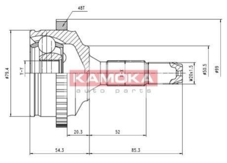 К-т шарнірний привідного валу KAMOKA 7146