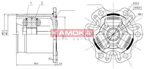 К-т шарнирный приводного вала KAMOKA 8709