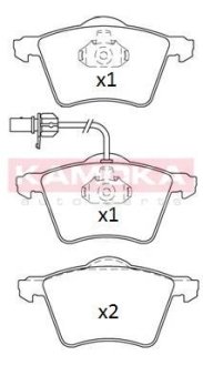 Гальмівні колодки дискові. FORD GALAXY 95-/SEAT ALHAMBRA 95-/VW SHARAN 95- KAMOKA JQ101165