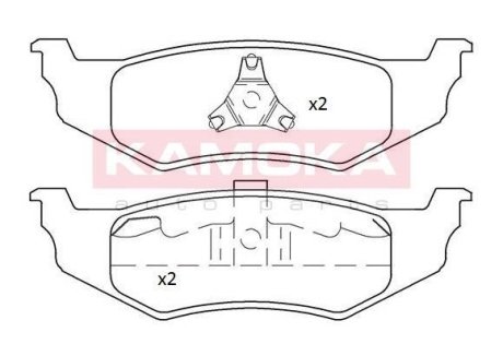 Гальмівні колодки дискові CHRYSLER NEON 97-06/PT CRUISER 01-10/SEBRING 01-07 KAMOKA JQ101192 (фото 1)