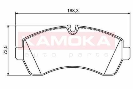 Гальмівні колодки дискові MERCEDES SPRINTER 06-/VW CRAFTER 06- (5T) KAMOKA JQ1012089 (фото 1)