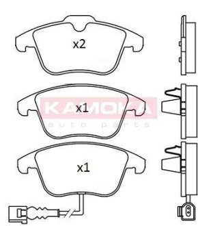 Гальмівні колодки дискові AUDI Q3 11-/ALHAMBRA 10-/SHARANA 10-/TIGUAN 07- KAMOKA JQ101226 (фото 1)