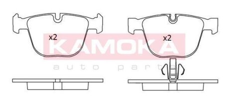 Гальмівні колодки дискові BMW 5 GT 09-/7 08-> KAMOKA JQ101238