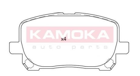 Тормозные колодки дисковые TOYOTA AVENSIS VERSO 01-09 KAMOKA JQ101256