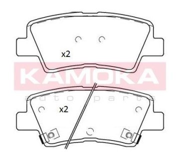 Гальмівні колодки дискові HYUNDAI ACCENT IV 10-/ELANTRA 11-/I40 12-/VELOSTAR 11- KAMOKA JQ101268