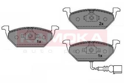 Гальмівні колодки дискові AUDI A3 96-01/SKODA OCTAVIA 96-/VW GOLF IV 98-05 KAMOKA JQ1012796 (фото 1)