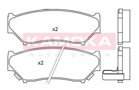 Тормозные колодки дисковые SUZUKI GRAND VITARA 98-03/JIMNY 03- KAMOKA JQ101312