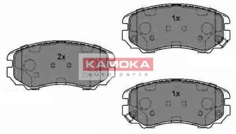 Гальмівні колодки дискові HYUNDAI TUCSON 04-/KIA MAGENTIS 01-/SOUL 09-/SPORTAGE 04- KAMOKA JQ1013466