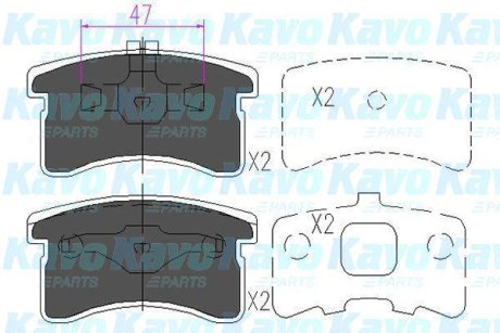 PARTS NISSAN Гальмівні колодки Maxima QX 94-00 KAVO KBP-1506