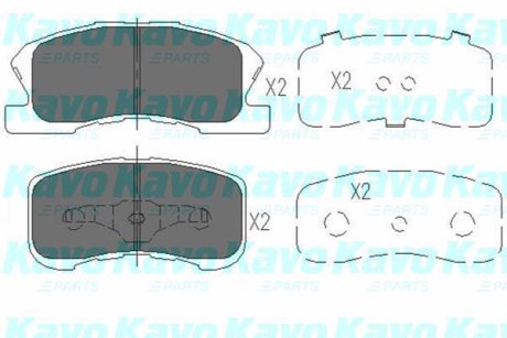 PARTS DAIHATSU Тормозные колодки передн. SIRION 1.0 99- KAVO KBP-1508