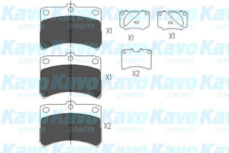 PARTS DAIHATSU Тормозные колодки передн.Cuore 98- KAVO KBP-1510