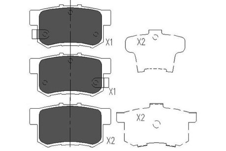 Комплект тормозных колодок PARTS KAVO KBP-2009