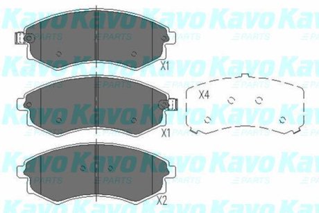 PARTS KIA Тормозные колодки передн.Magentis 01- KAVO KBP-3029