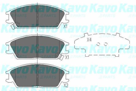 PARTS HYUNDAI гальмівні колодки дискові Accent,Getz,Lantra,Honda,Mitsubishi KAVO KBP-3033