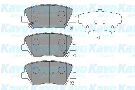 Комплект гальмівних колодок KAVO KBP-3050