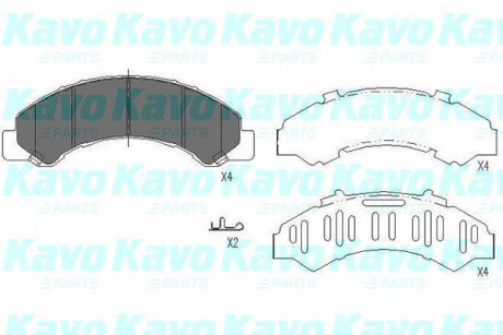 PARTS TOYOTA к-т гальмівних колодок DYNA 06- KAVO KBP-3512