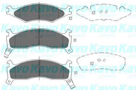 PARTS KIA Тормозные колодки передн.Sportage 94- KAVO KBP-4008