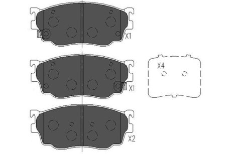 Комплект тормозных колодок PARTS KAVO KBP-4509