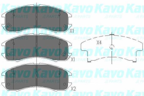 PARTS MAZDA колодки гальмівні передні 626 1,8-2,2 89-92 KAVO KBP-4525